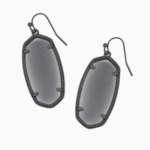 Kendra Scott Gun Metal & Slate Elle Earrings